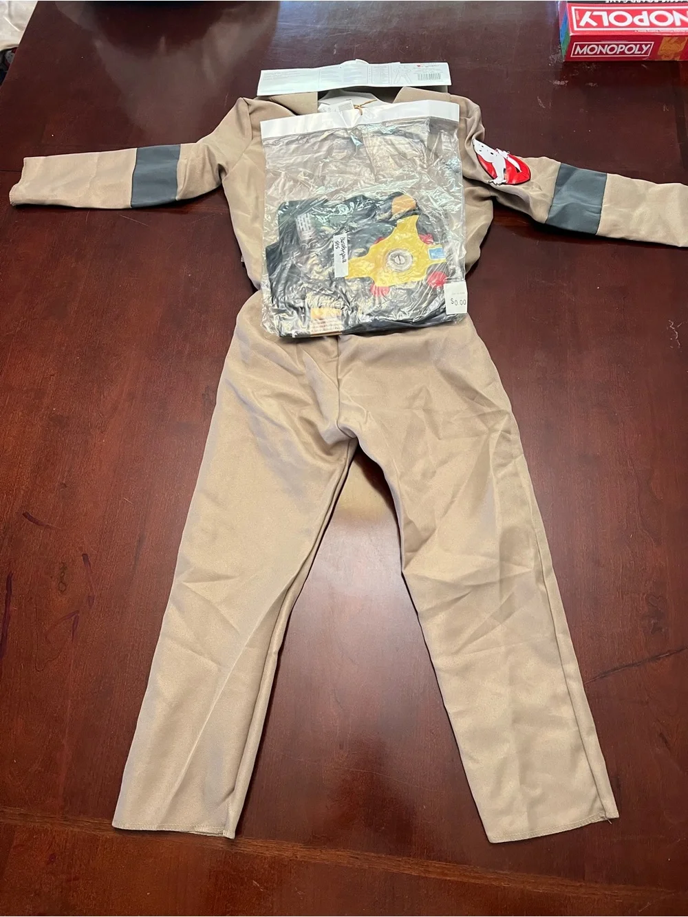 Ghost Buster Jumpsuit Costume with Inflatable Proton Pack